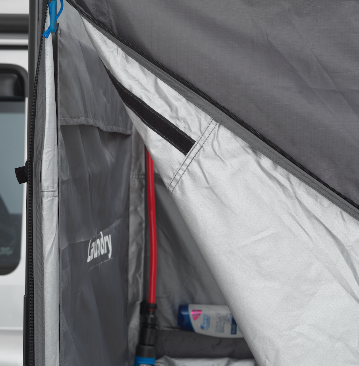 Ensuite Mounted Tent Fabric Close Up