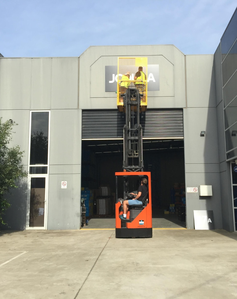 joolca warehouse sign going up